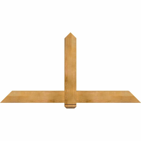 Ekena Millwork Eugene Rough Sawn Timber Gable Bracket, Western Red Cedar, 72"W x 36"H x 4"D x 6"F, 12/12 Pitch GBW072X36X0406EUG00RWR - main